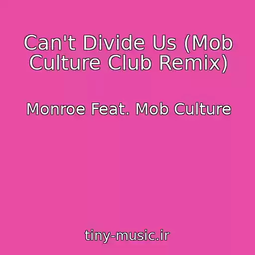 کاور آهنگ Can't Divide Us (Mob Culture Club Remix) از Monroe Feat. Mob Culture