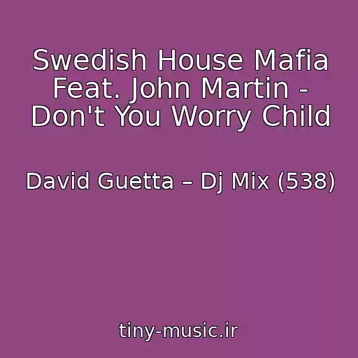 کاور آهنگ Swedish House Mafia Feat. John Martin - Don't You Worry Child از David Guetta – Dj Mix (538)