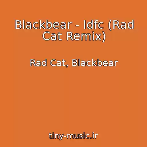 کاور آهنگ Blackbear - Idfc (Rad Cat Remix) از Rad Cat, Blackbear
