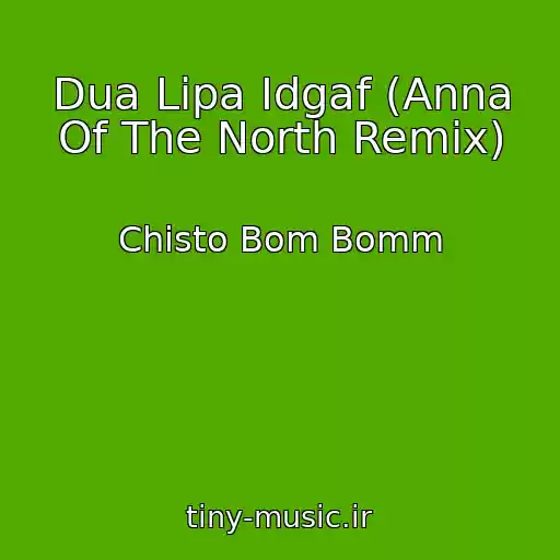 کاور آهنگ Dua Lipa Idgaf (Anna Of The North Remix) از Chisto Bom Bomm