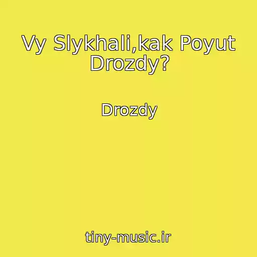 کاور آهنگ Vy Slykhali,kak Poyut Drozdy? از Drozdy