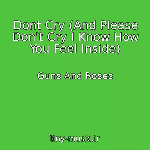 کاور آهنگ Dont Cry (And Please Don't Cry I Know How You Feel Inside) از Guns And Roses