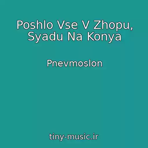 کاور آهنگ Poshlo Vse V Zhopu, Syadu Na Konya از Pnevmoslon