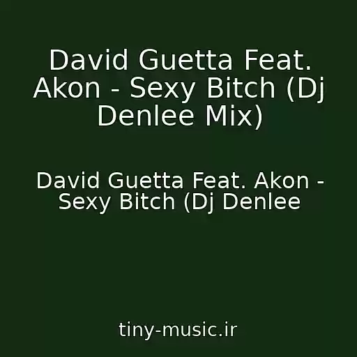 کاور آهنگ David Guetta Feat. Akon - Sexy Bitch (Dj Denlee Mix) از David Guetta Feat. Akon - Sexy Bitch (Dj Denlee