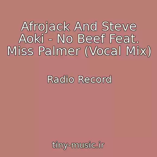 کاور آهنگ Afrojack And Steve Aoki - No Beef Feat. Miss Palmer (Vocal Mix) از Radio Record