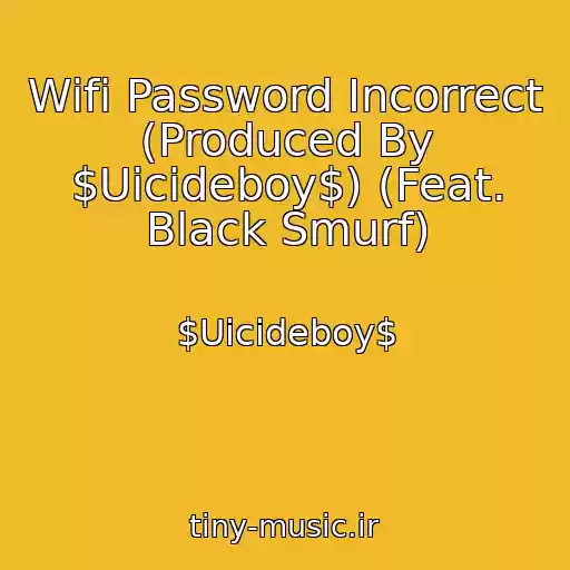 کاور آهنگ Wifi Password Incorrect (Produced By $Uicideboy$) (Feat. Black Smurf) از $Uicideboy$