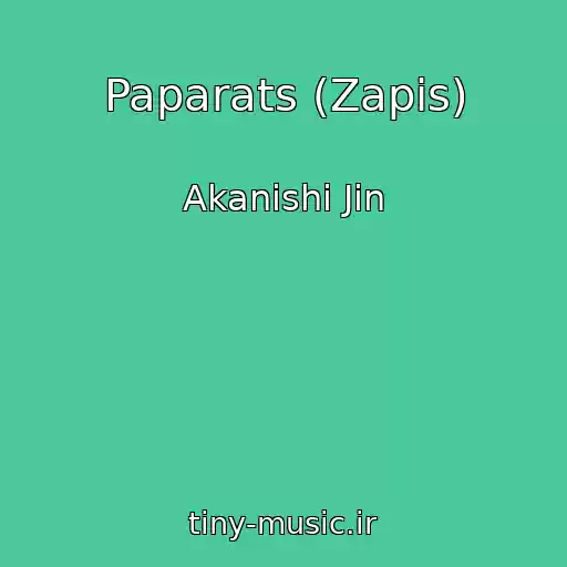کاور آهنگ Paparats (Zapis) از Akanishi Jin
