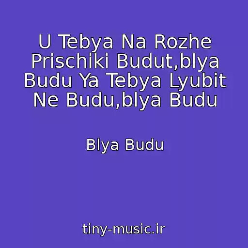 کاور آهنگ U Tebya Na Rozhe Prischiki Budut,blya Budu Ya Tebya Lyubit Ne Budu,blya Budu از Blya Budu