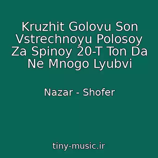 کاور آهنگ Kruzhit Golovu Son Vstrechnoyu Polosoy Za Spinoy 20-T Ton Da Ne Mnogo Lyubvi از Nazar - Shofer