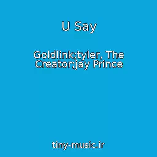 کاور آهنگ U Say از Goldlink;tyler, The Creator;jay Prince