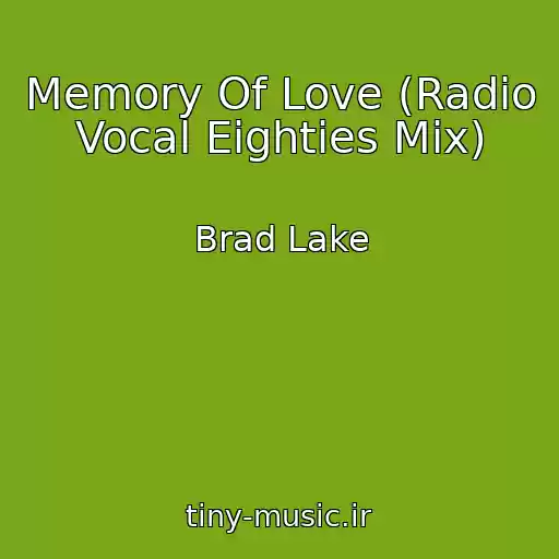 کاور آهنگ Memory Of Love (Radio Vocal Eighties Mix) از Brad Lake