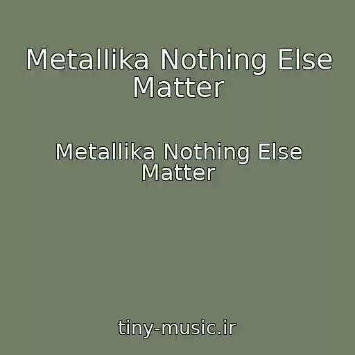 کاور آهنگ Metallika Nothing Else Matter از Metallika Nothing Else Matter