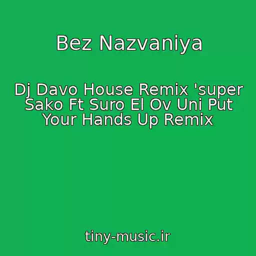 کاور آهنگ Bez Nazvaniya از Dj Davo House Remix 'super Sako Ft Suro El Ov Uni Put Your Hands Up Remix