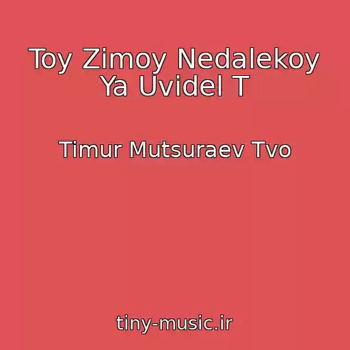 کاور آهنگ Toy Zimoy Nedalekoy Ya Uvidel T از Timur Mutsuraev Tvo
