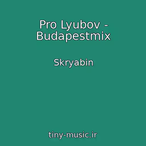 کاور آهنگ Pro Lyubov - Budapestmix از Skryabіn