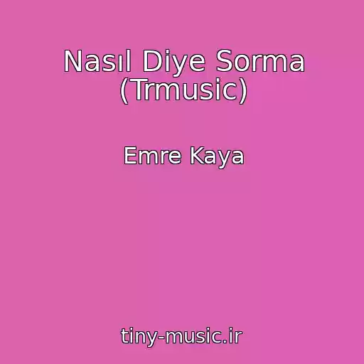 کاور آهنگ Nasıl Diye Sorma (Trmusic) از Emre Kaya