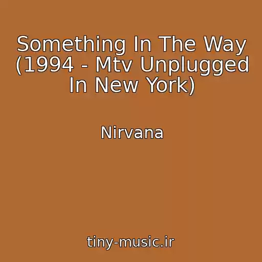 کاور آهنگ Something In The Way (1994 - Mtv Unplugged In New York) از Nirvana
