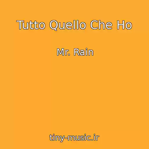کاور آهنگ Tutto Quello Che Ho از Mr. Rain