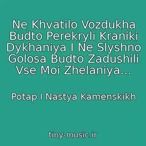 کاور آهنگ Ne Khvatilo Vozdukha Budto Perekryli Kraniki Dykhaniya I Ne Slyshno Golosa Budto Zadushili Vse Moi Zhelaniya... از Potap I Nastya Kamenskikh