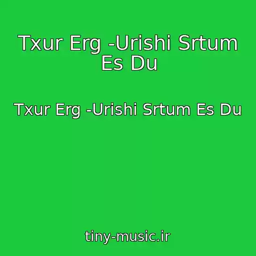 کاور آهنگ Txur Erg -Urishi Srtum Es Du از Txur Erg -Urishi Srtum Es Du