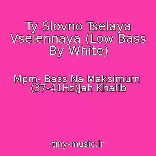 کاور آهنگ Ty Slovno Tselaya Vselennaya (Low Bass By White) از Mpm- Bass Na Maksimum  (37-41Hz)Jah Khalib