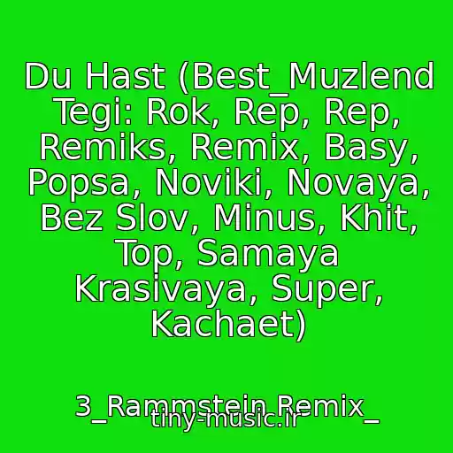 کاور آهنگ Du Hast (Best_Muzlend Tegi: Rok, Rep, Rep, Remiks, Remix, Basy, Popsa, Noviki, Novaya, Bez Slov, Minus, Khit, Top, Samaya Krasivaya, Super, Kachaet) از 3_Rammstein Remix_