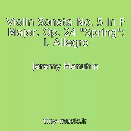 کاور آهنگ Violin Sonata No. 5 In F Major, Op. 24 "Spring": I. Allegro از Jeremy Menuhin