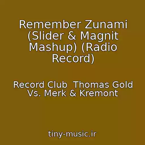 کاور آهنگ Remember Zunami (Slider & Magnit Mashup) (Radio Record) از Record Club  Thomas Gold Vs. Merk & Kremont