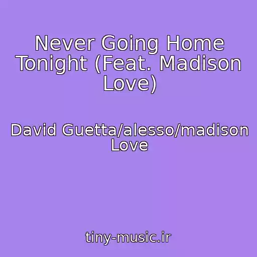 کاور آهنگ Never Going Home Tonight (Feat. Madison Love) از David Guetta/alesso/madison Love