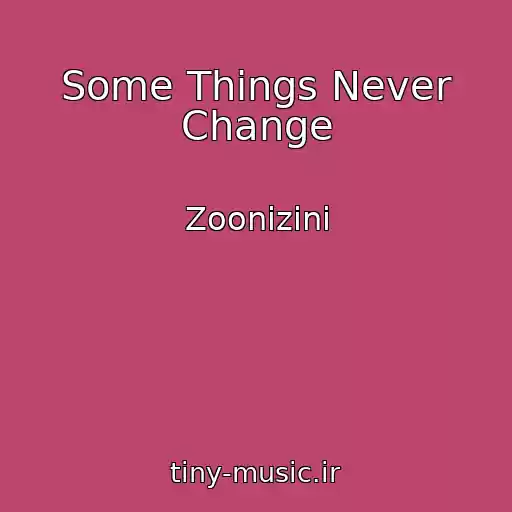 کاور آهنگ Some Things Never Change از Zoonizini