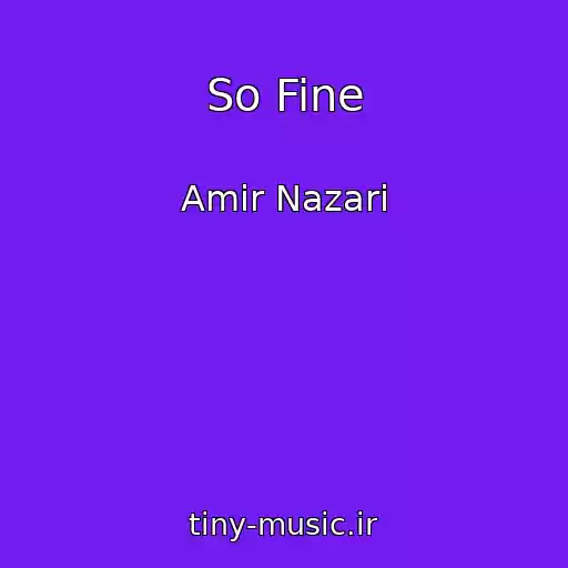 کاور آهنگ So Fine از Amir Nazari