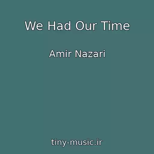 کاور آهنگ We Had Our Time از Amir Nazari