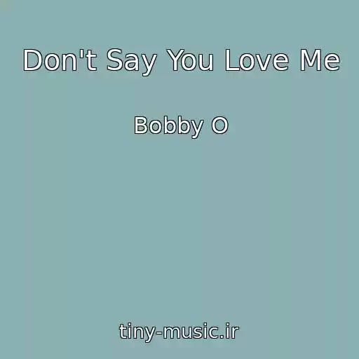 کاور آهنگ Don't Say You Love Me از Bobby O