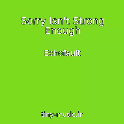 کاور آهنگ Sorry Isn't Strong Enough از Echofault