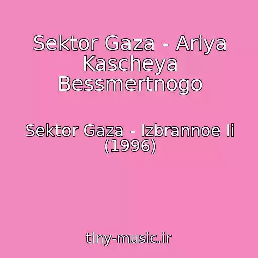 کاور آهنگ Sektor Gaza - Ariya Kascheya Bessmertnogo از Sektor Gaza - Izbrannoe Ii (1996)