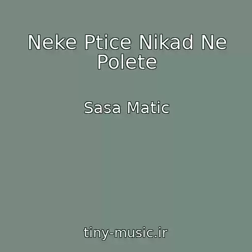 کاور آهنگ Neke Ptice Nikad Ne Polete از Sasa Matic