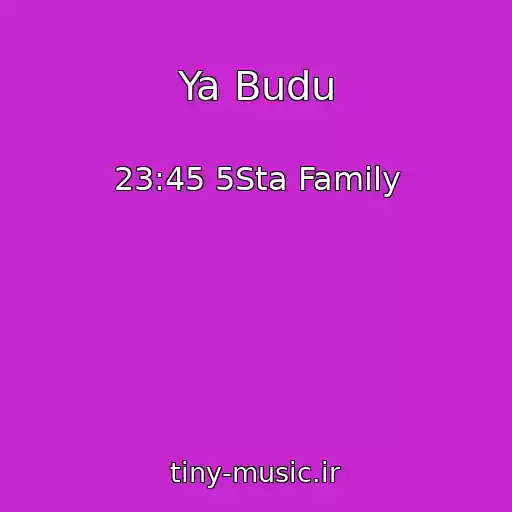 کاور آهنگ Ya Budu از 23:45 5Sta Family