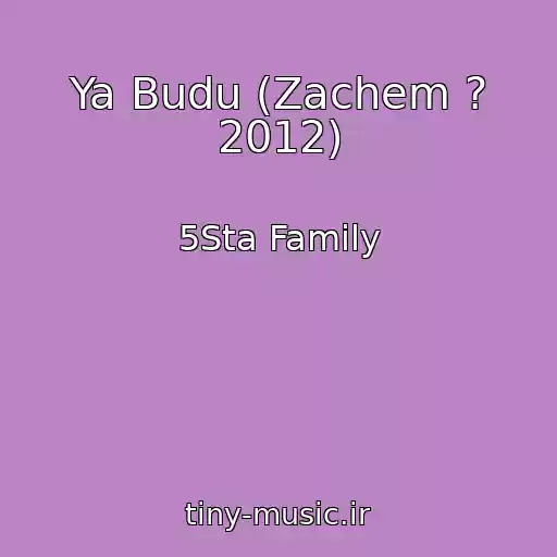 کاور آهنگ Ya Budu (Zachem ? 2012) از 5Sta Family