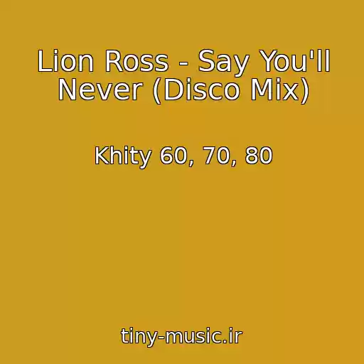 کاور آهنگ Lion Ross - Say You'll Never (Disco Mix) از Khity 60, 70, 80