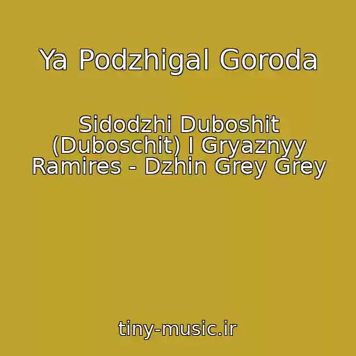 کاور آهنگ Ya Podzhigal Goroda از Sidodzhi Duboshit (Duboschit) I Gryaznyy Ramires - Dzhin Grey Grey