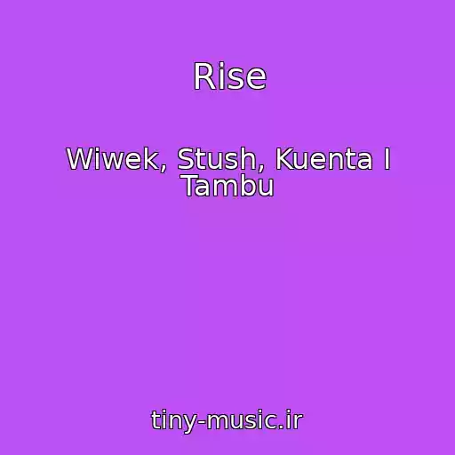 کاور آهنگ Rise از Wiwek, Stush, Kuenta I Tambu