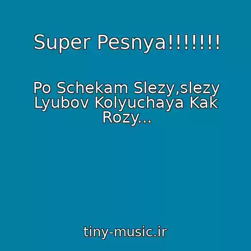 کاور آهنگ Super Pesnya!!!!!!! از Po Schekam Slezy,slezy Lyubov Kolyuchaya Kak Rozy...