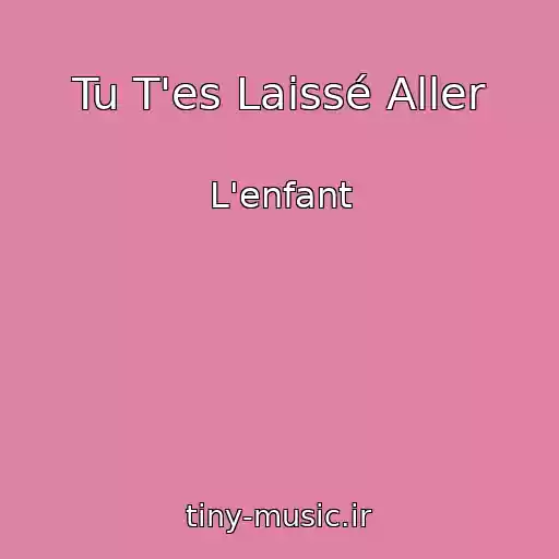 کاور آهنگ Tu T'es Laissé Aller از L'enfant