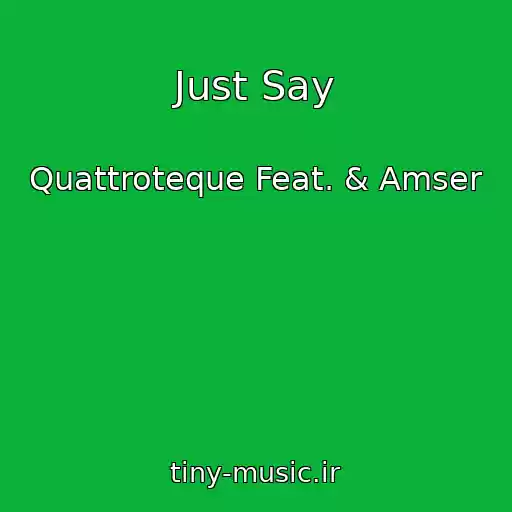 کاور آهنگ Just Say از Quattroteque Feat. & Amser