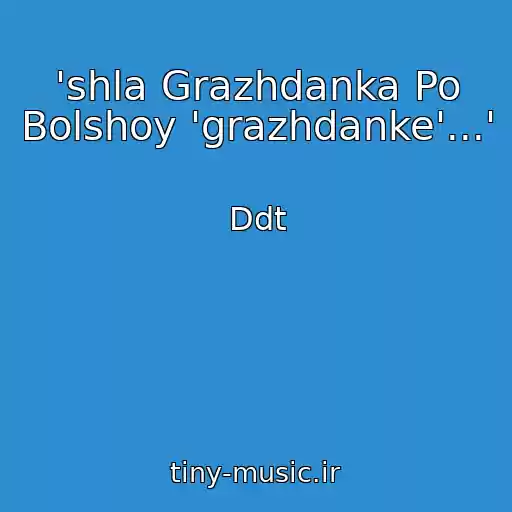 کاور آهنگ 'shla Grazhdanka Po Bolshoy 'grazhdanke'...' از Ddt