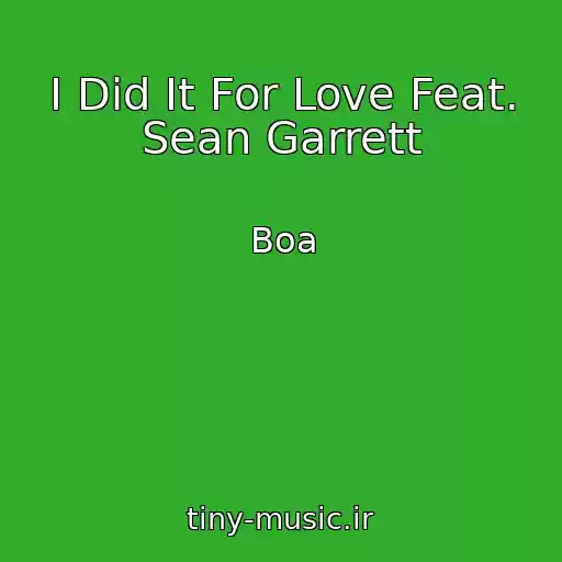 کاور آهنگ I Did It For Love Feat. Sean Garrett از Boa