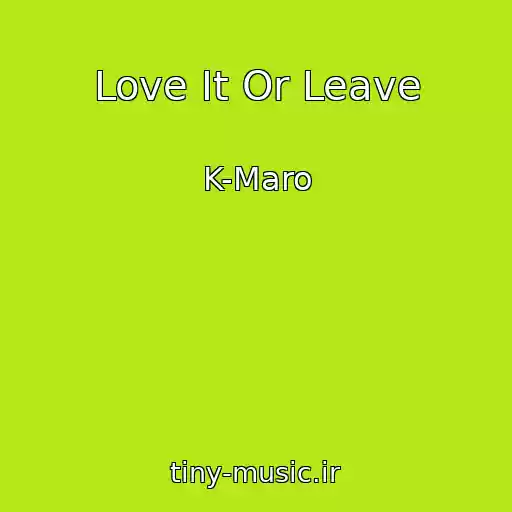 کاور آهنگ Love It Or Leave از K-Maro