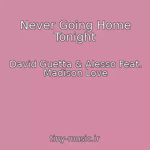 کاور آهنگ Never Going Home Tonight از David Guetta & Alesso Feat. Madison Love