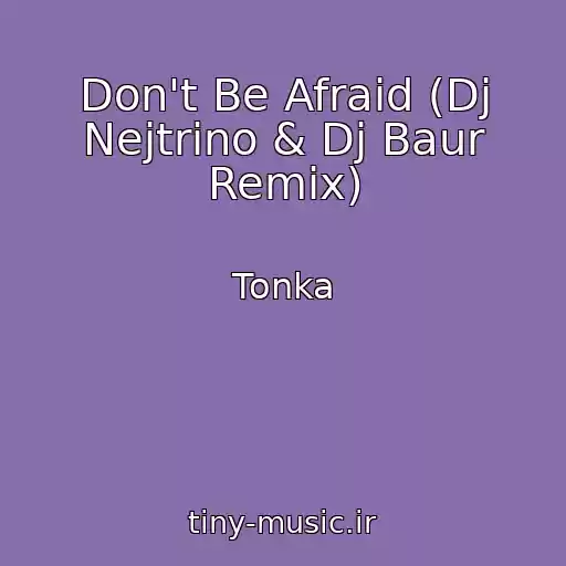 کاور آهنگ Don't Be Afraid (Dj Nejtrino & Dj Baur Remix) از Tonka