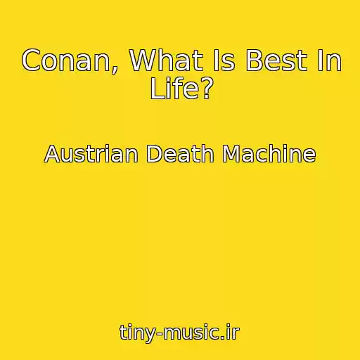 کاور آهنگ Conan, What Is Best In Life? از Austrian Death Machine